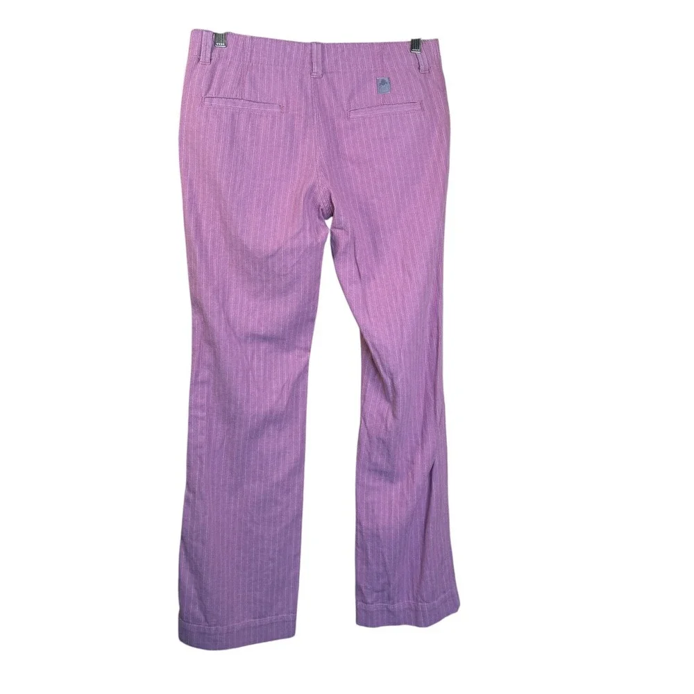 American Eagle Pink Pinstripe Trousers Womens 8‎ Stretch Herringbone Dress Pants